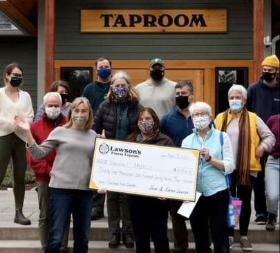 Check from Lawson's Finest Liquids for 31,143.75. Memo: Sunshine Fund Donation. Sean and Karen Lawson.